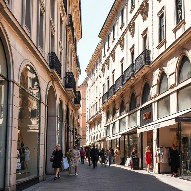 Fashion district in Milan
